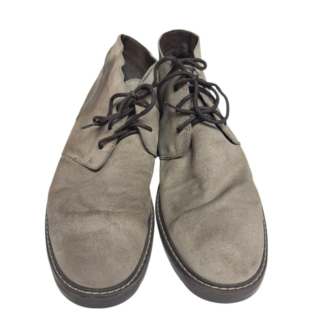 Men's‎ Chukka Boots in Gray Suede Made in Italy 44 10.5-11